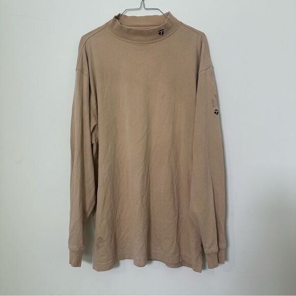 VINTAGE Taylormade Shirt Men Sz Large Pullover Golf Athletic Mock Neck Baggy Y2K - Picture 3 of 4
